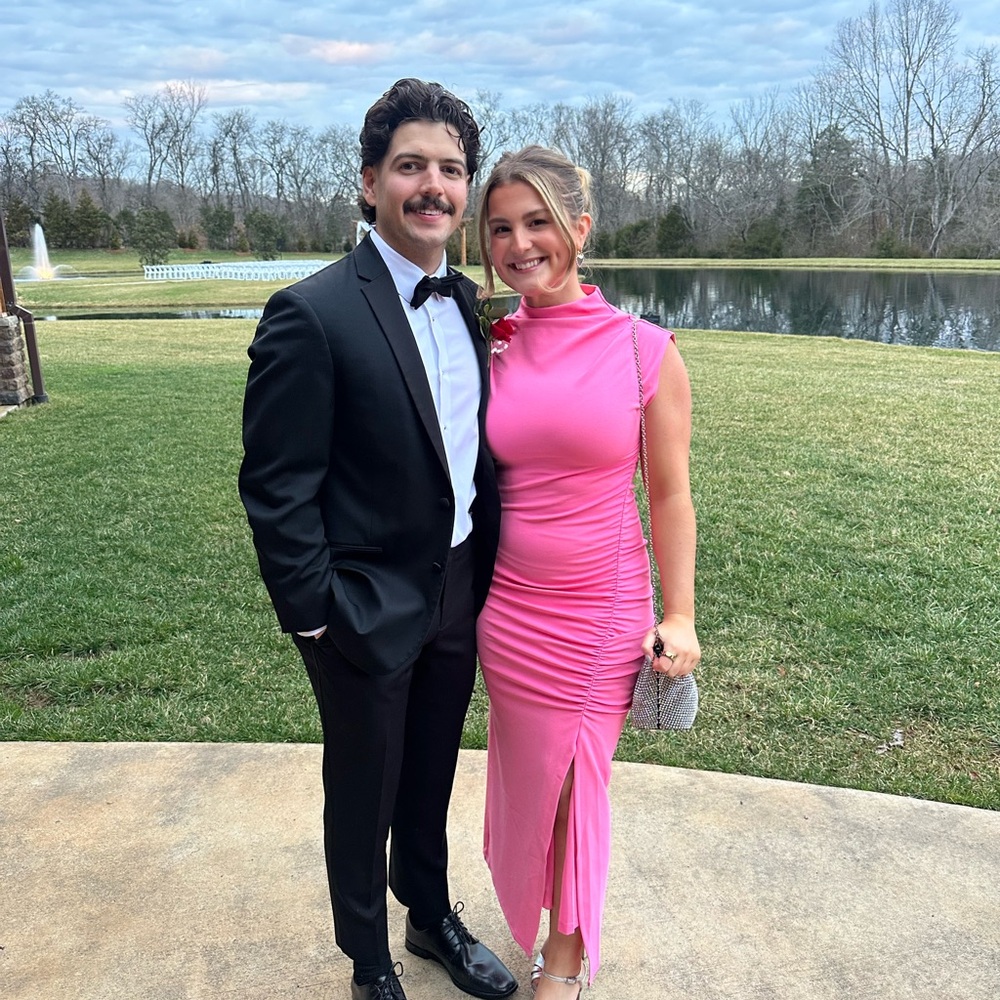 Anthropologie Pink Midi Dress